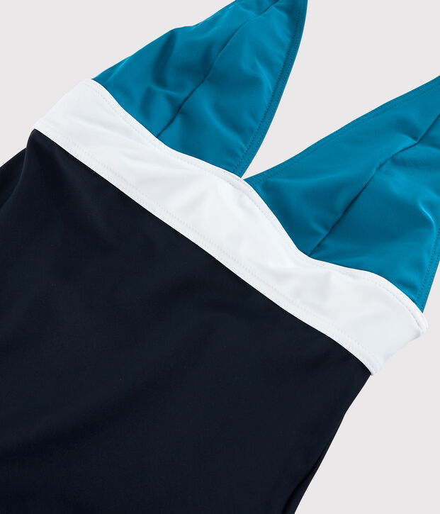 Costume intero riciclato Donna blu/multicolore