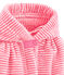Accappatoio bebé rigato rosa PETAL/bianco LAIT