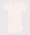 Body in cotone a manica corta e con colletto MARSHMALLOW/ PANTY