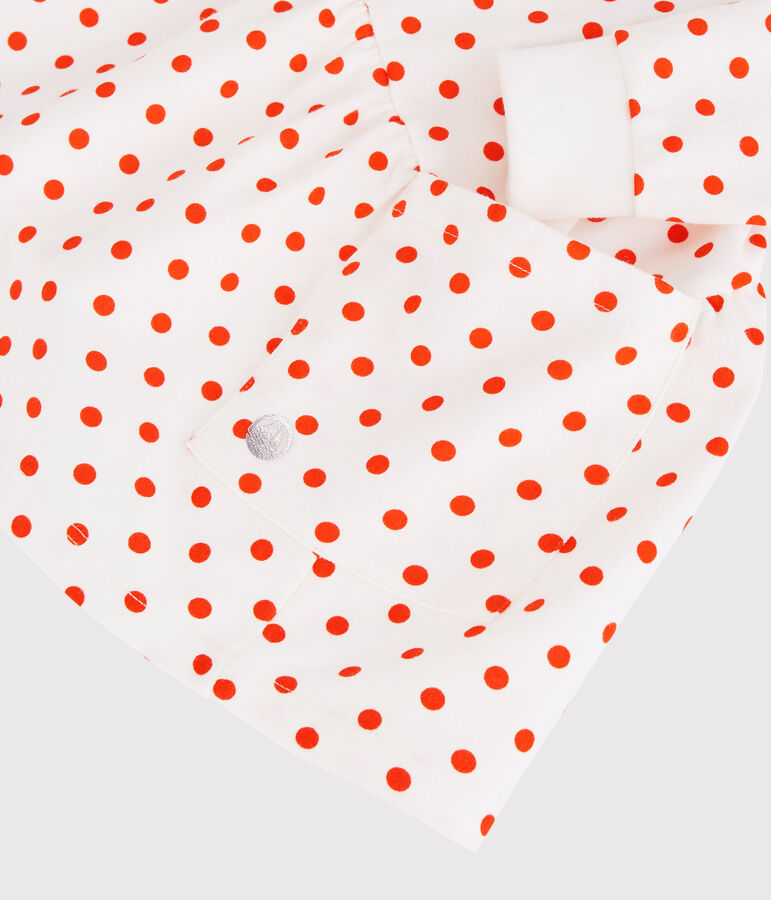 Abito in molleton beb&egrave;. bianco MARSHMALLOW/ CAROTTE