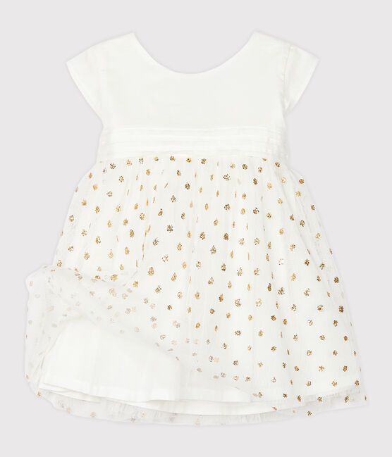 Abito bebè femmina bianco MARSHMALLOW/giallo OR