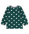 Blusa a manica lunga bebè femmina in fantasia verde SOUSBOIS/bianco MARSHMALLOW