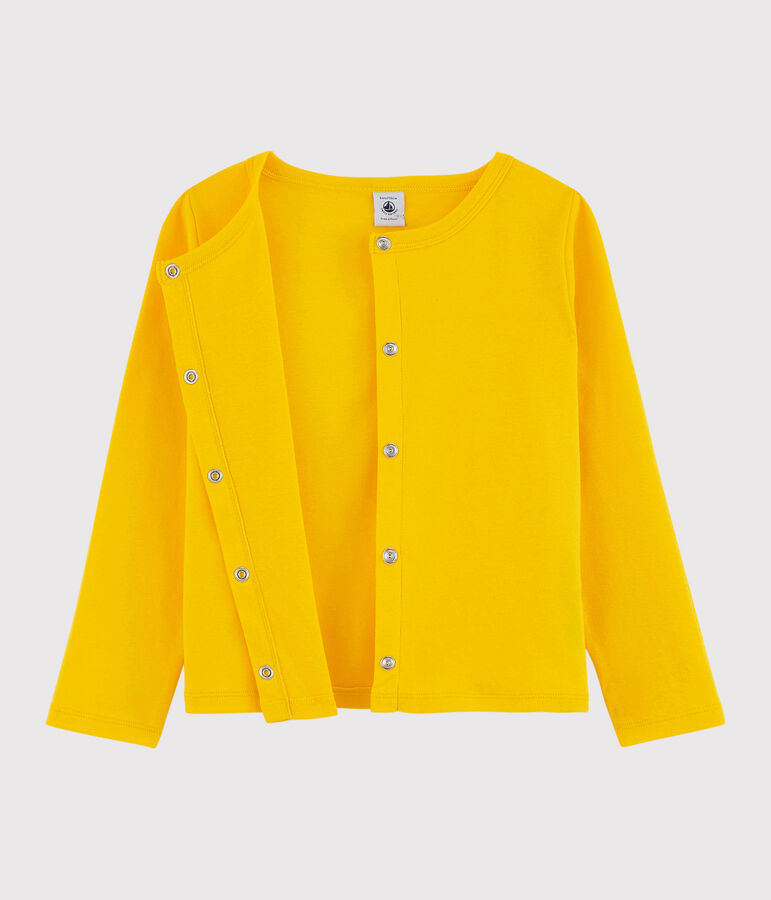 Cardigan in cotone bambina giallo