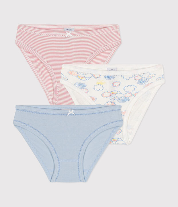 Confezione da 3 slip bambino in cotone con arcobaleno multicolore