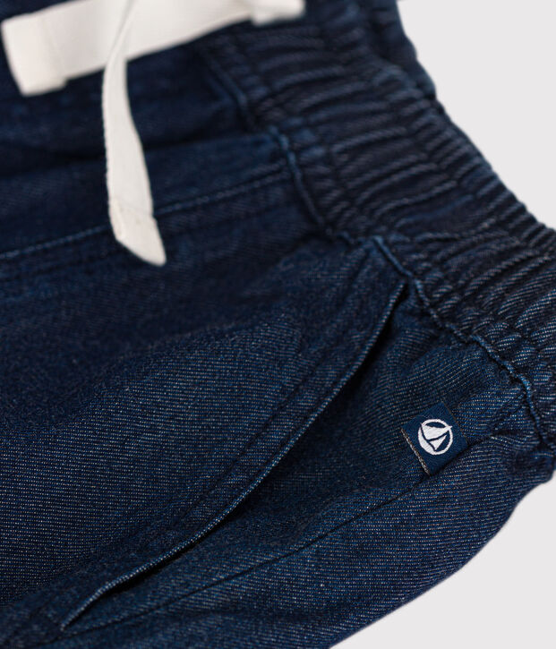 Short in denim leggero bambina blu