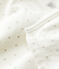 Tutina pigiama bebè in cotone biologico bianco MARSHMALLOW/bianco MULTICO