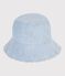 Cappellino in chambray bambina blu