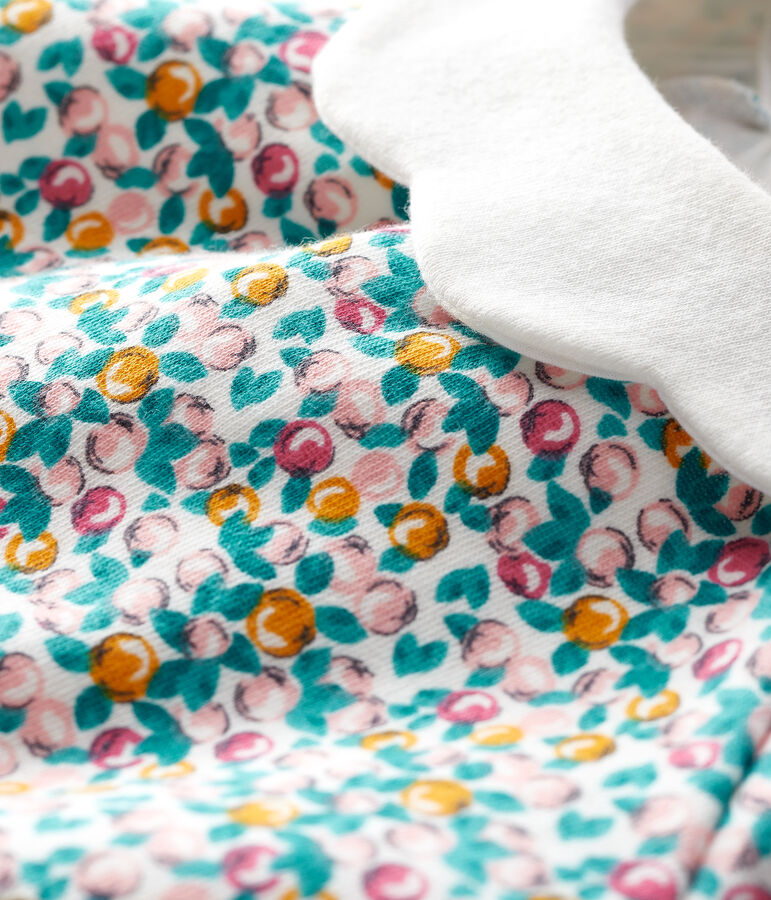 Blusa a manica lunga beb&egrave; femmina bianco MARSHMALLOW/bianco MULTICO