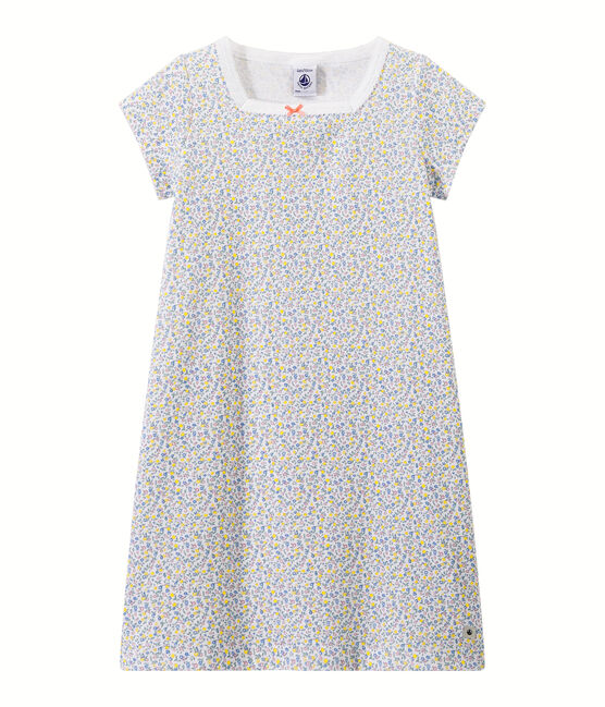 Camicia da notte bambina stampata bianco ECUME/bianco MULTICO