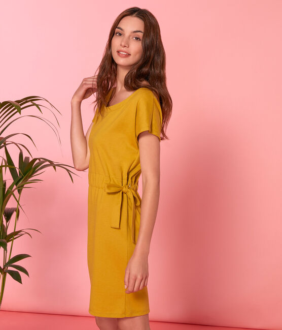 Abito maniche corte donna verde BAMBOO