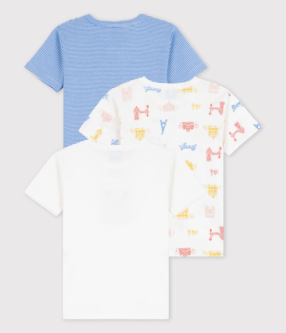 Confezione da 3 t-shirt manica corta fantasia Parigi bambino in cotone variante 1