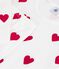 Pigiama per bambini in cotone con stampa a cuori bianco/rosso