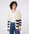 Cardigan in cotone a righe donna bianco AVALANCHE/blu SMOKING
