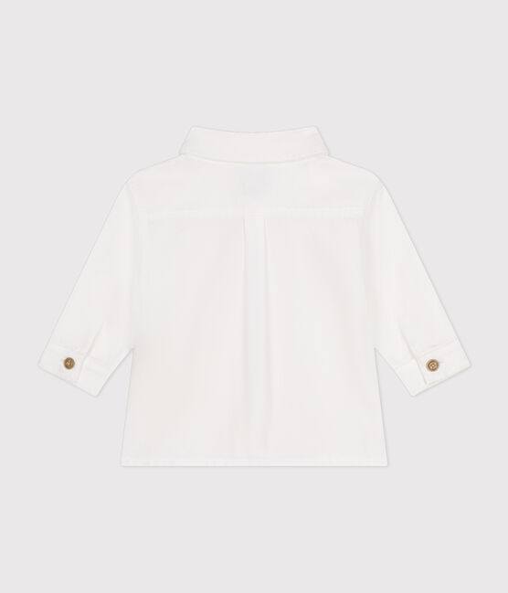 Camicia bebè in piquet di cotone bianco ECUME
