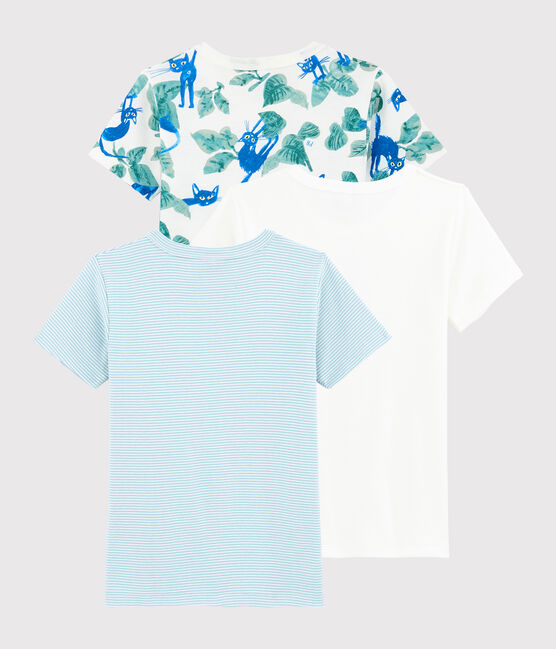 Confezione da 3 t-shirt manica corta gatti colorati bambino variante 1