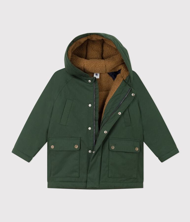 Parka bambino unisex verde