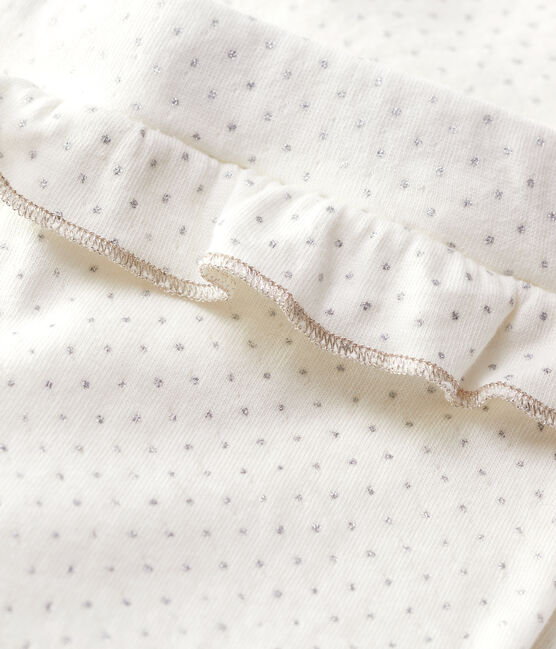 Leggins in cotone bebè. bianco MARSHMALLOW/grigio ARGENT