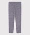 Leggings bambino in misto lana e cotone a righe blu SOIR/ MARSHMALLOW