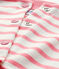 Cardigan bebé bambina rigato bianco MARSHMALLOW/rosa PETAL