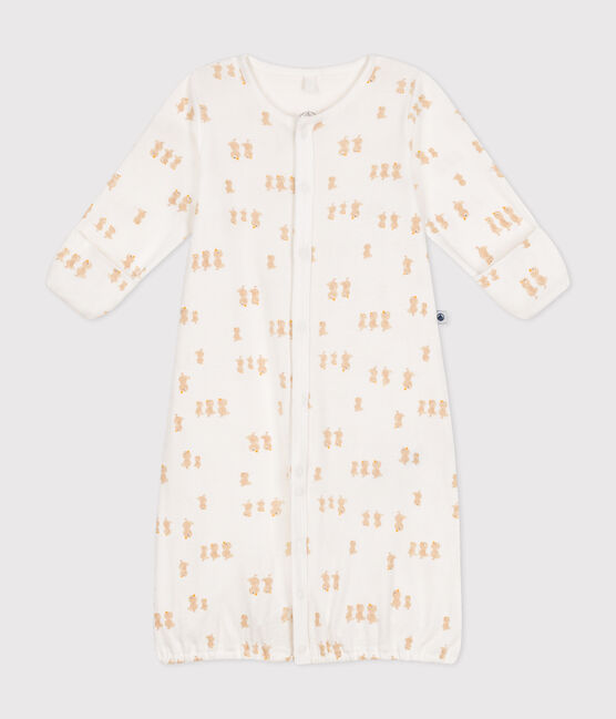 Sacco nanna in cotone neonato bianco MARSHMALLOW/grigio GRIS