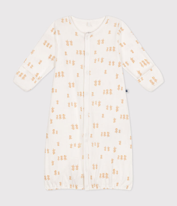 Sacco nanna in cotone neonato bianco/grigio