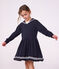 Abito a maniche lunghe in cotone tinta unita bambina SMOKING