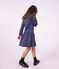 Abito a maniche lunghe in cotone a righe bambina blu/viola