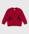 Cardigan in lana e cotone fantasia bambino rosso TERKUIT/ SOIR