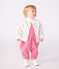 Cardigan in cotone con stampa a fiori neonata blu MILK/ SOIR