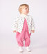 Cardigan in cotone con stampa a fiori neonata