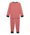 Pigiama per bambino millerighe rosso FROUFROU/beige COQUILLE