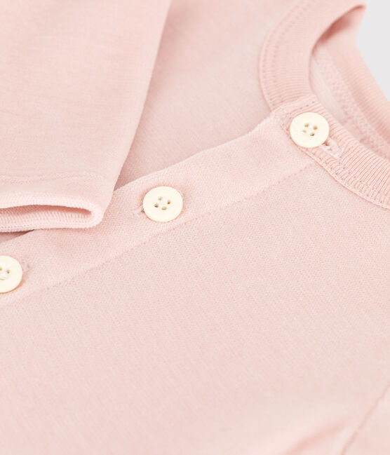 Cardigan bebè in velluto di cotone rosa SALINE