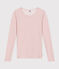 T-shirt a maniche lunghe in lana e cotone donna rosa SALINE