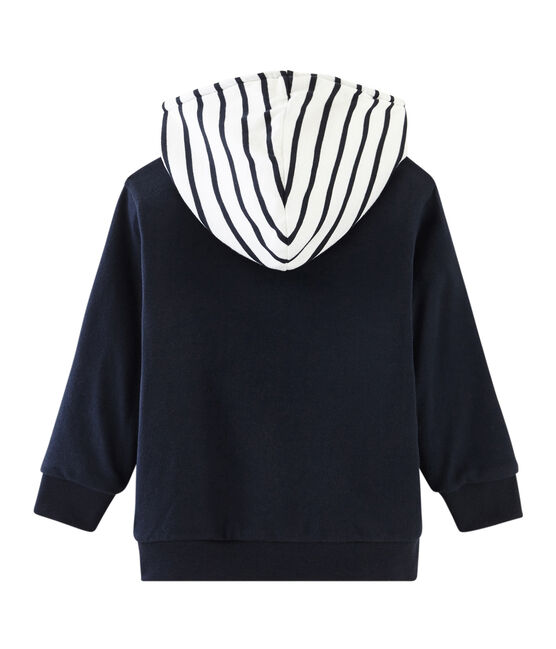 Felpa bambino reversibile con zip blu SMOKING
