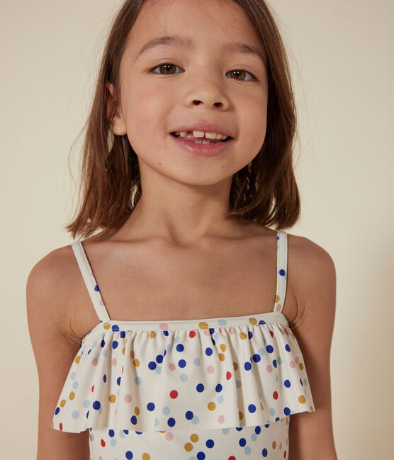 Costume da bagno intero con stampa bambina bianco MARSHMALLOW/bianco MULTICO