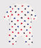 Tutina lunga satinata in cotone neonato bianco MARSHMALLOW/bianco MULTICO