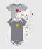 Set di 3 body a maniche corte Monsieur Madame in cotone  variante 1