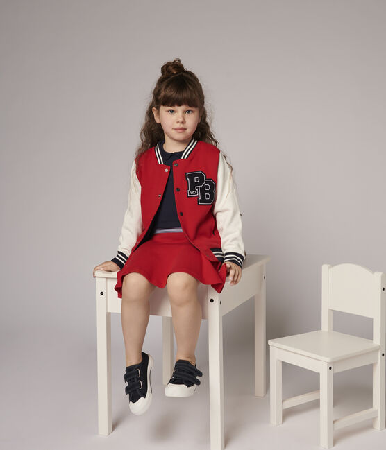 Teddy in molleton bambina - bambino rosso TERKUIT/bianco MARSHMALLOW