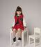 Teddy in molleton bambina - bambino rosso TERKUIT/bianco MARSHMALLOW