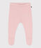 Pantaloni in maglia di lana e cotone neonato rosa JOLI