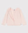 Cardigan in cotone a punto fantasia bambina rosa FLEUR