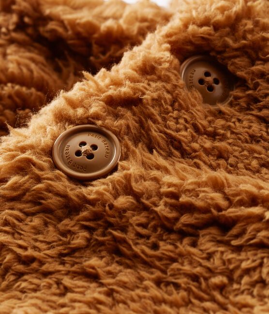 Cappotto bebè femmina in sherpa marrone BRINDILLE