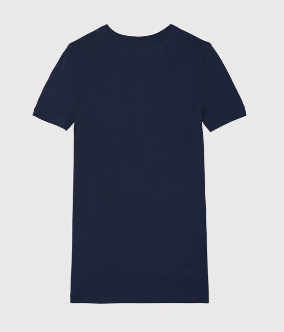 T-shirt girocollo iconica in cotone Donna blu SMOKING