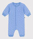 Tutina neonato in cotone con piccole ancore stampate