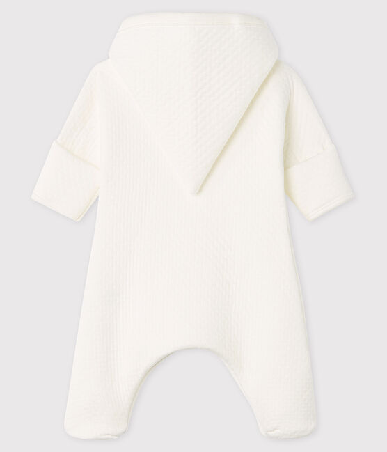 Tutina lunga bebè in tubique trapuntato bianco MARSHMALLOW