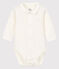 Body con collo manica lunga bebè maschio bianco MARSHMALLOW