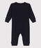 Tutina pigiama senza piedi in cotone lyocell blu SMOKING