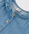 Blusa bebè in denim leggero biologico blu DENIM CLAIR