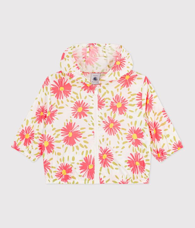 Giacca a vento ultraleggera neonato bianco/multicolore