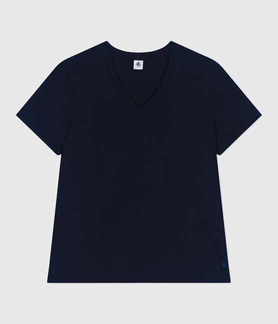 T-shirt donna Le Droit in cotone tinta unita blu SMOKING